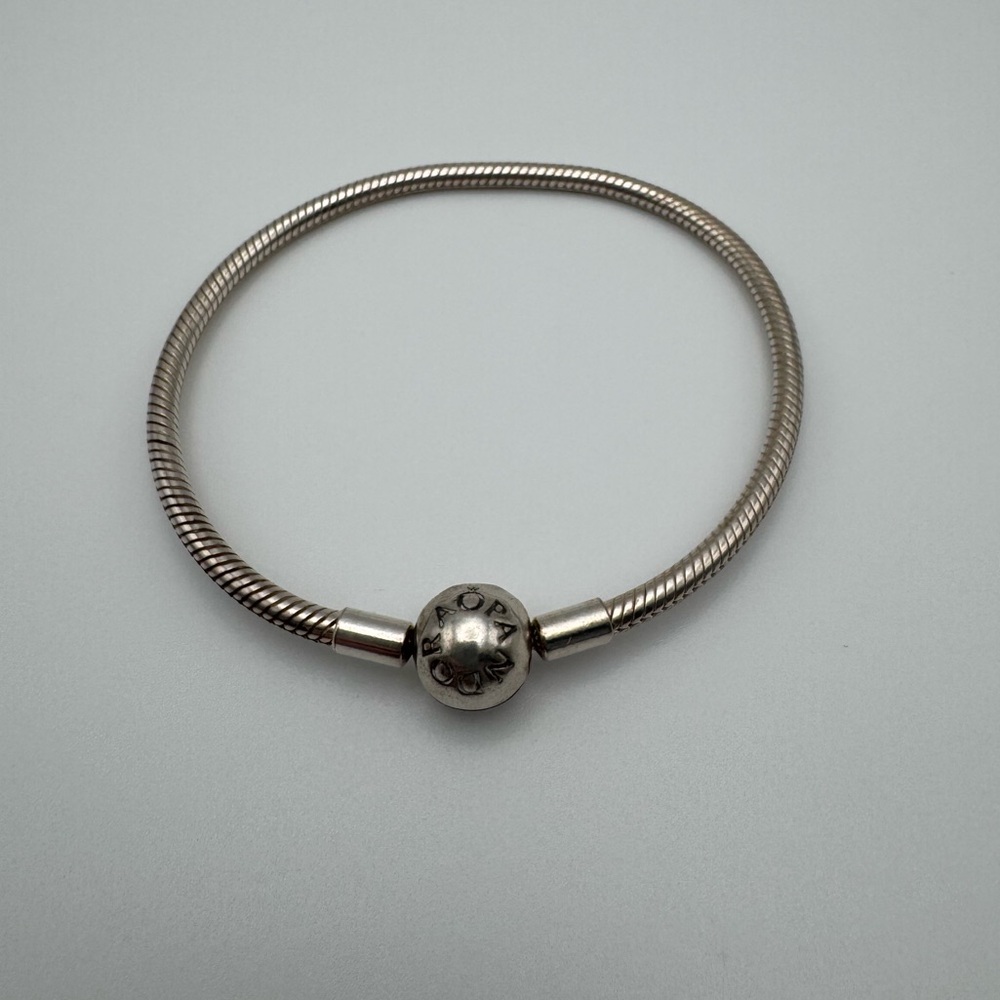 Sterling Silver 925 Pandora Moments Snake Chain Bracelet - Picture 2 of 6